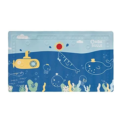 Badabulle Tapis de Bain Antidérapant (82 ventouses) avec Témoin de Température quand >37°C, 70 x 40 cm